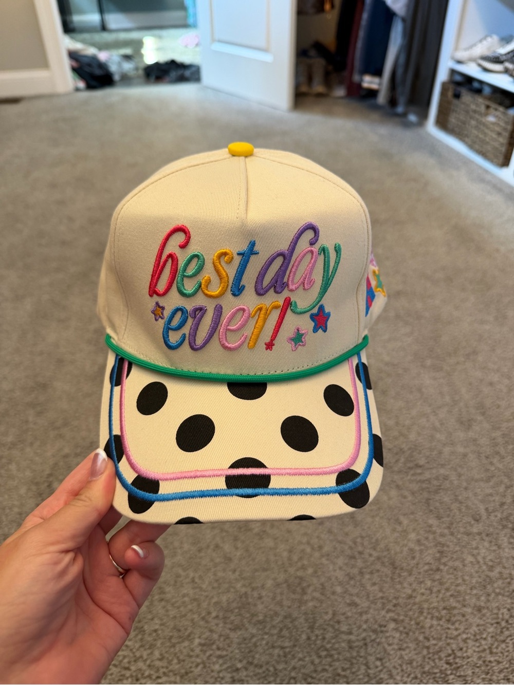Disney Trucker Hat with "Best Day Ever" Embroidery